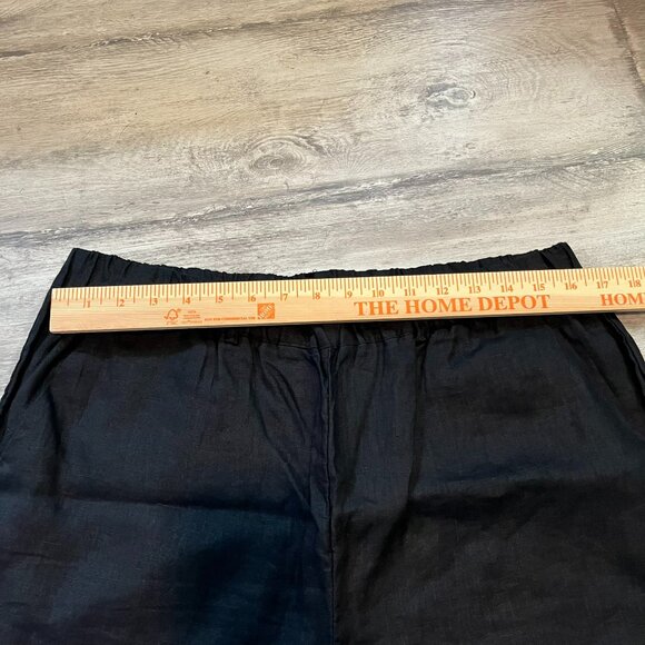 NWT! Quince 100% European Linen Pants, Black, 25" Inseam, Size Large - Picture 10 of 12